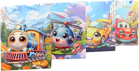 Cadeautas met vrolijk vervoersmotief