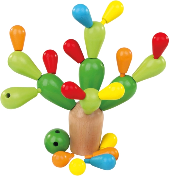 Houten balansspel cactus Bino