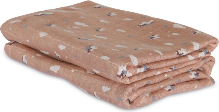 NUUROO Josefine mousseline bamboe doeken unicorn sky - 2 stuks