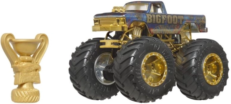Hot Wheels Monster Trucks Trophy Champions – verzameleditie BIGFOOT 1:64 met trofee
