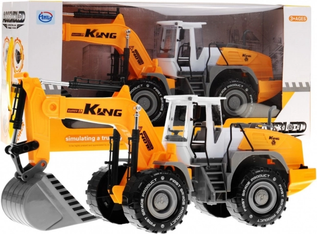 Kindergraafmachine 3+ met beweegbare bak en te openen motorkap