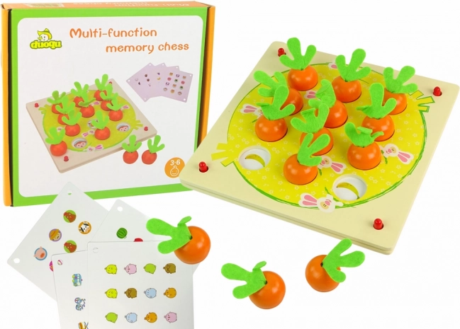 Houten memoryspel fruit en groenten
