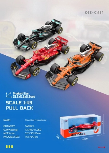 Metalen formulewagen 13,5 cm