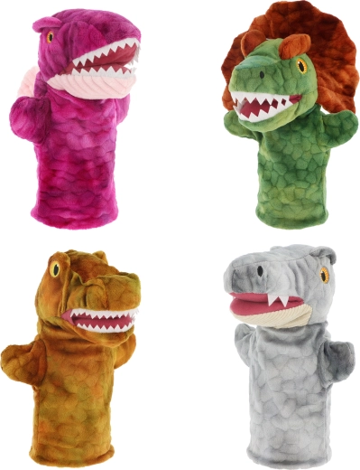 Keeleco dinosaurus – handpop 27 cm, assorti - 1 stuk