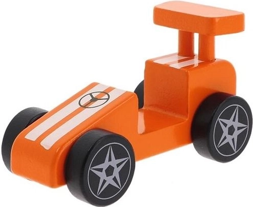 Trefl houten speelgoed raceauto oranje
