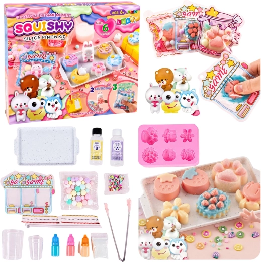 Creatieve DIY-set om squishy desserts en bloemetjes te maken