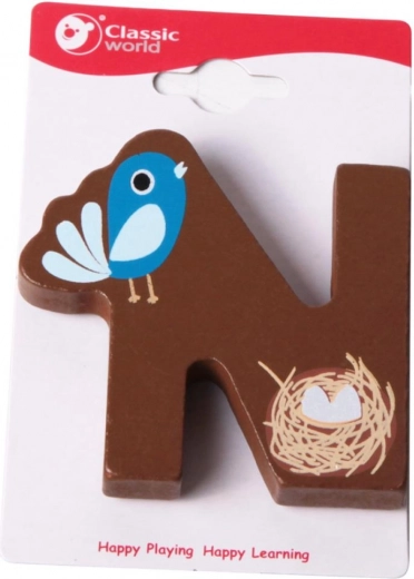 Houten Letter N Classic World