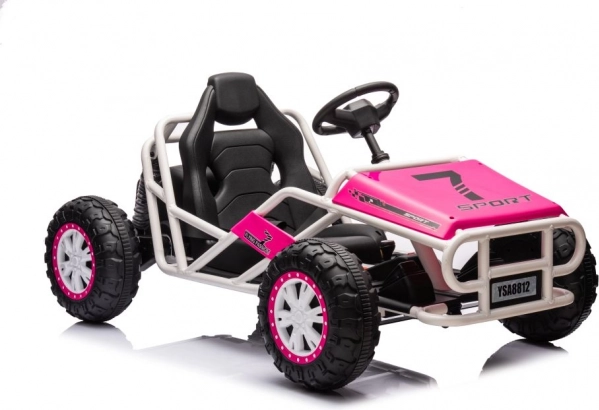 Kinderauto op batterijen Buggy 24V Roze