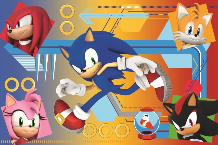 Puzzel Sonic 60 stukken Sonic in actie