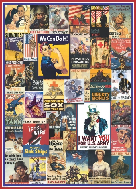 EUROGRAPHICS puzzel 1000 stukjes - Posters uit de 1e en 2e wereldoorlog