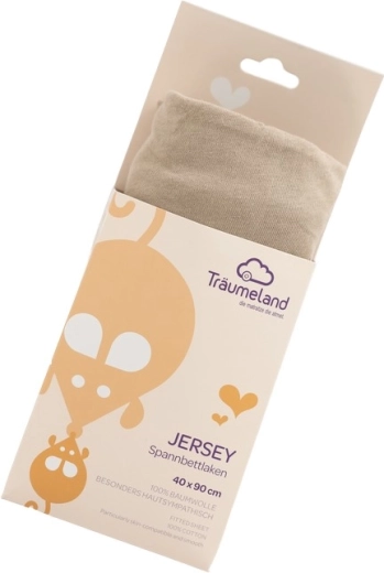 Träumeland jersey hoeslaken 40 × 90 cm taupe