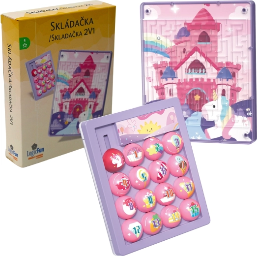 Puzzel Huarong Road 4 roze