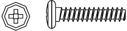 Zelftappende schroeven met kruiskop 3 × 15 mm voor Voltage, Major, Tiger en Hoolk - 1 stuk