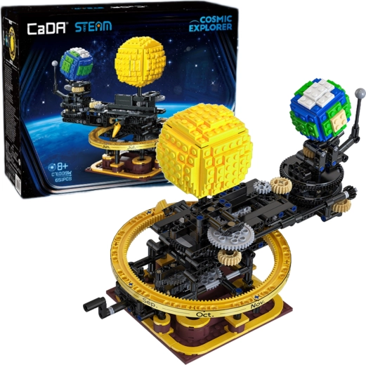 CaDA Master mechanisch model van het zonnestelsel – Zon, Aarde en Maan - 1 stuk