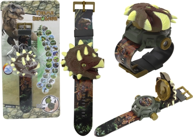 Kinderhorloge met 3D-projectie van dinomotieven