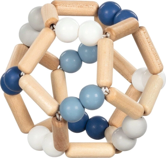 Goki baby elastische voelring met balletje blauw - 1 stuk