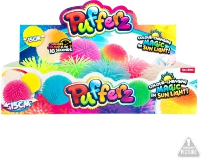 Kleurveranderende stuiterbal 12 cm, pluizige rubberen