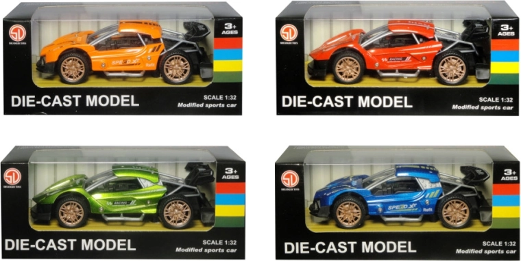 sportief raceautootje met opwindmechanisme