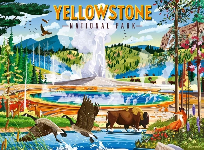 Ravensburger puzzel Yellowstone Nationaal Park 500 stukjes