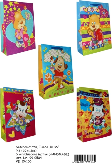 Kinder-cadeautas jumbo (5 motieven) - 1 stuk