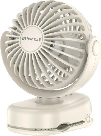 Awei F45 mini burea вентилатор met clip, wit