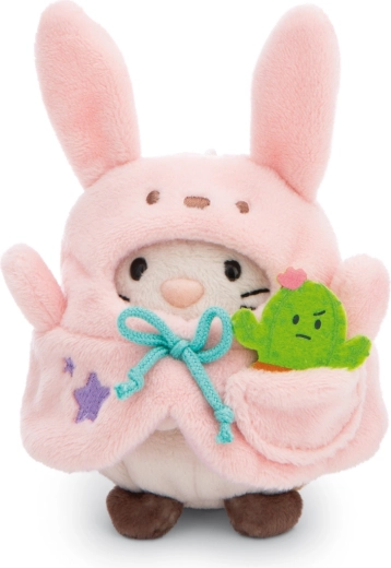 Nici MyMochi kat Angy in een konijnenpak met cactus – cadeauset knuffels 8 cm