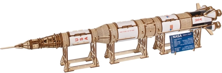 Ugears houten model van de NASA-raket Saturn V 1:170