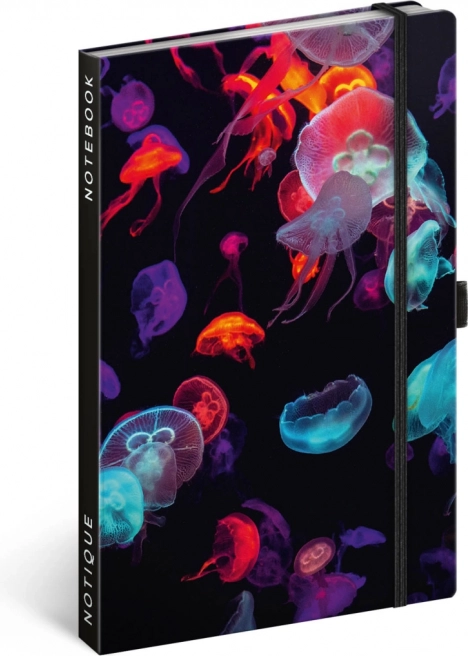 NOTIQUE gelijnd notitieboek 13 × 21 cm met elastiek en pennenlus