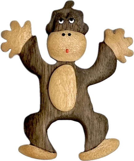 Houten koelkastmagneet – aap 2Kids Toys