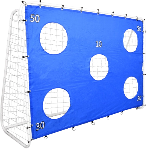 Voetbaldoel met net en schietzeil 240 × 170 × 85 cm