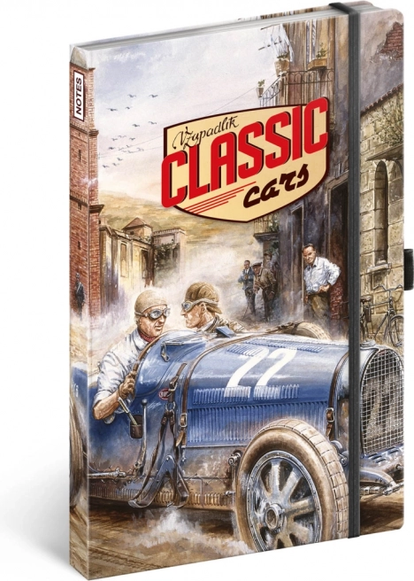 Notique gelinieerd notitieboek Classic Cars van Václav Zapadlíček 13 × 21 cm