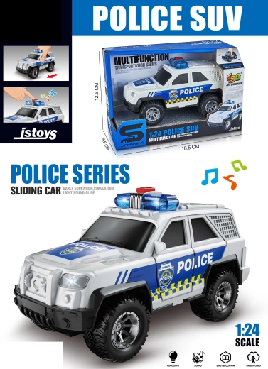 Politiewagen met effecten 15 cm