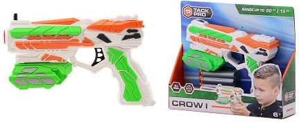 Tack Pro Crow I-pistool met 6 soft pijltjes, 18 cm - 1 stuk