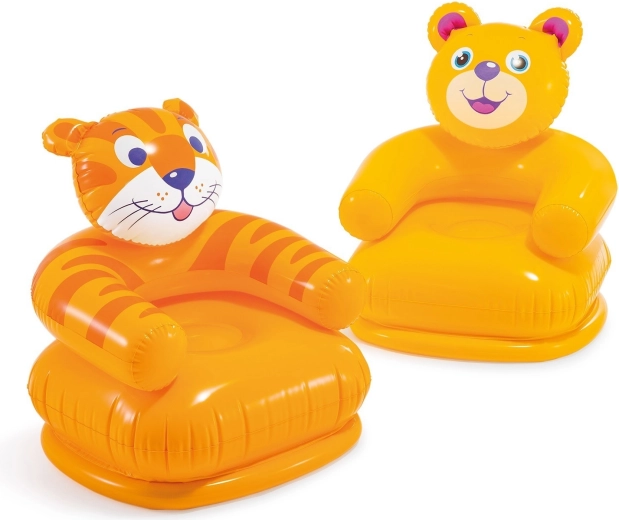 Opblaasbare kinderfauteuil Vrolijke dieren 65 × 64 cm Intex
