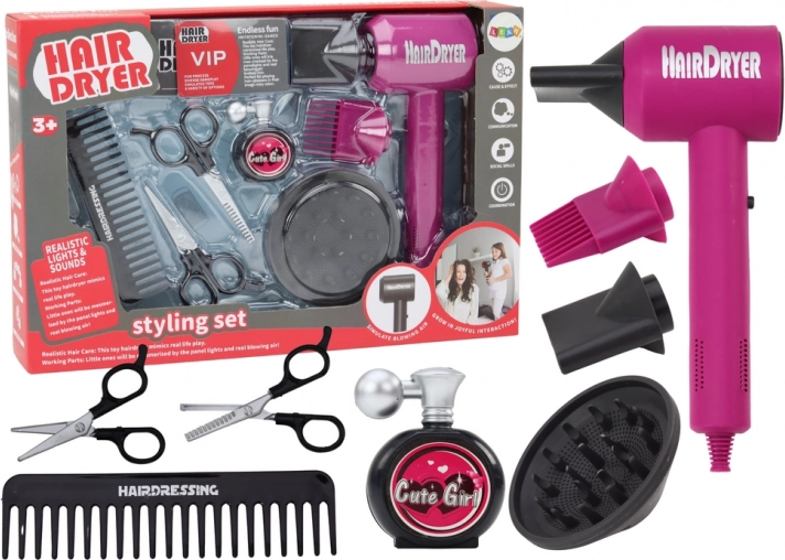 Kappersset Föhn 10 delig