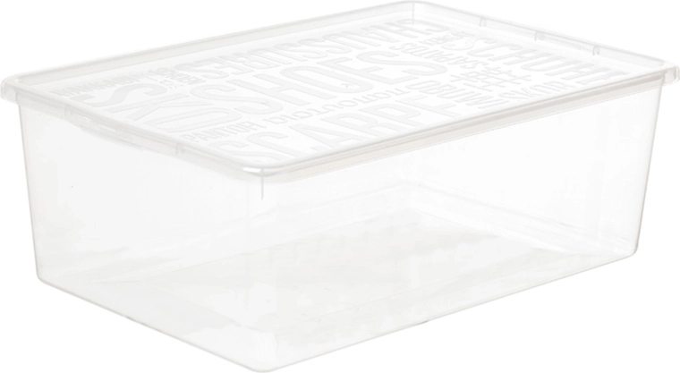 Schoenenbox met deksel 9,5 l transparant