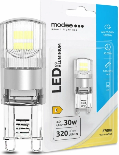 LED-lamp G9 2,6 W warm wit aluminium MODEE