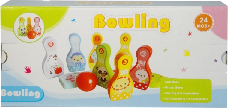 Houten bowlingset voor kinderen