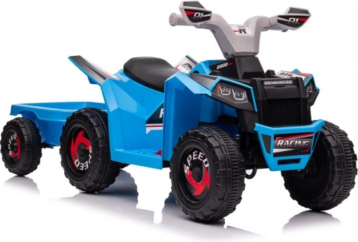 Blauwe accu-quad XMX630T met aanhanger