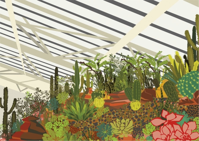 Gibsons puzzel Brutalistische wintertuin Londen 500 stukjes