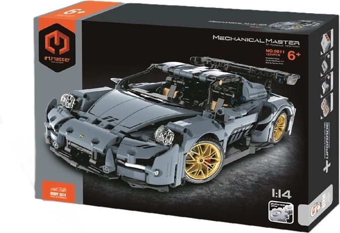 IM.Master raceauto op schaal 1:14 (blauw) bouwset