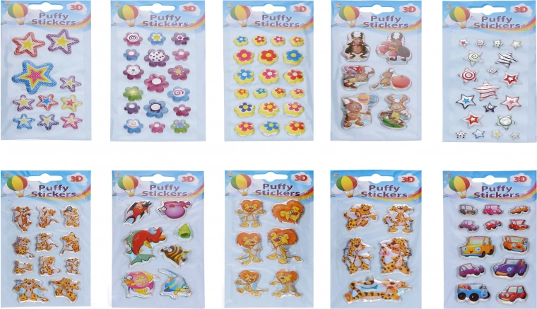 Puffy 3D Mix Stickers