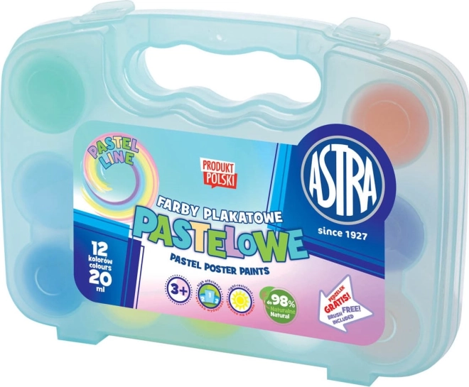 Temperaverf ASTRA pastel 12×20 ml in plastic koffer (blauw)