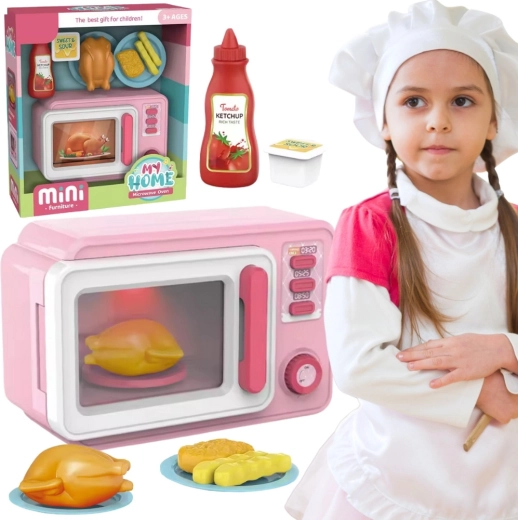 Roze kindermagnetron met accessoires