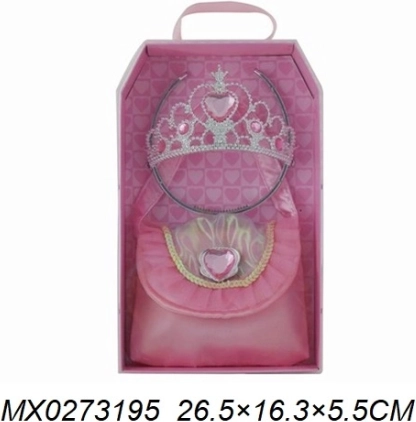 Modieuze set voor een kleine prinses – kroontje en handtas