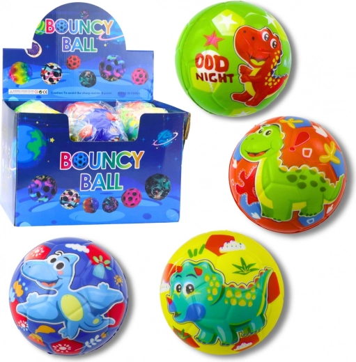 Schuimen balletje met dinosaurussen 10 cm