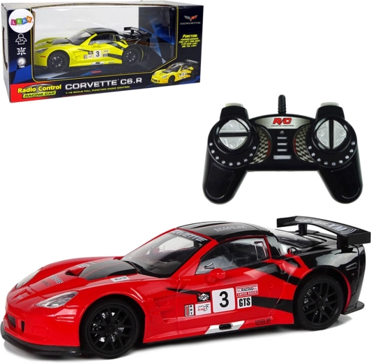 RC-auto Corvette C6.R met afstandsbediening 2,4 GHz 1:18 met verlichting - 1 stuk