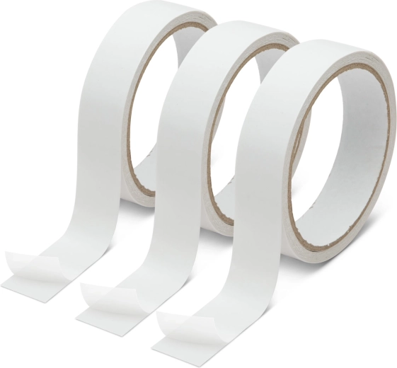 Set dubbelzijdige kleefband 8 m × 24 mm, 3 stuks
