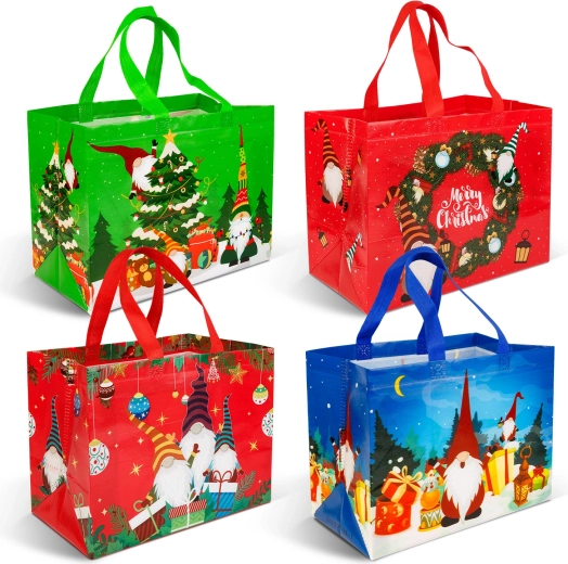 Kerstcadeautas 31 × 25 × 17 cm - 1 stuk
