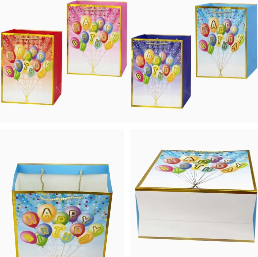 Papieren cadeauzak Happy Birthday 40 × 30 × 12 cm